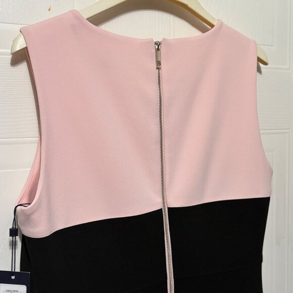 NWT New Tommy Hilfiger Colorblock Scuba Sheath Dress Pink Black MSRP $99 Size 6 - Picture 12 of 12